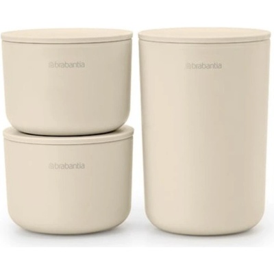 Brabantia Комплект за съхранение на принадлежности Brabantia ReNew 1006269, 3 части, Меко дъно против пързаляне, Бежов (1006269)
