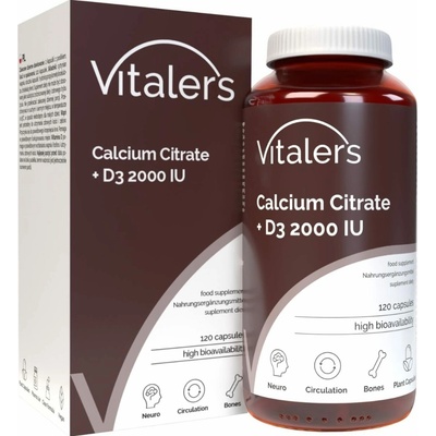 Vitaler's Vápnik 120 mg + vitamín D3 120 kapsúl