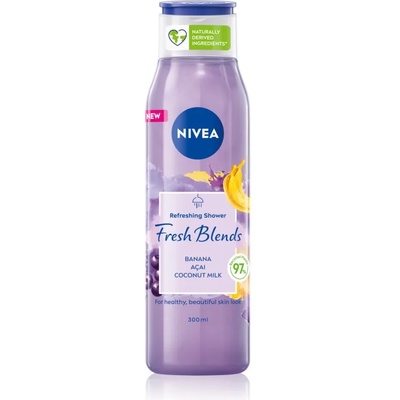 Nivea Fresh Blends Banana & Acai & Coconut Milk освежаващ душ гел 300ml