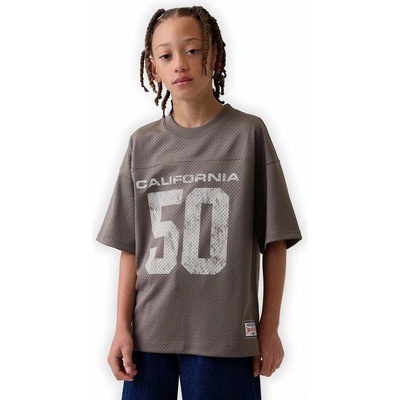 Gap 890733-02 síťované oversize tričko hnědá