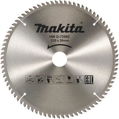Makita pilový kotouč na hliník 235x30x80T TCT D-72992