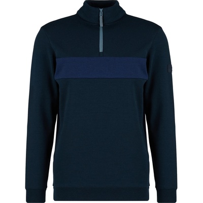 Stoic Мъжки вълнен пуловер Stoic MerinoFleece335 MMXX. Lulea II Half Zip Merino jumper - Dark Navy / Navy Blue - размер 3XL (005-6573-0116)
