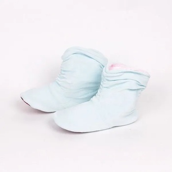 Image 1 of Дамски пухкави пантофки в бледо електриков цвят