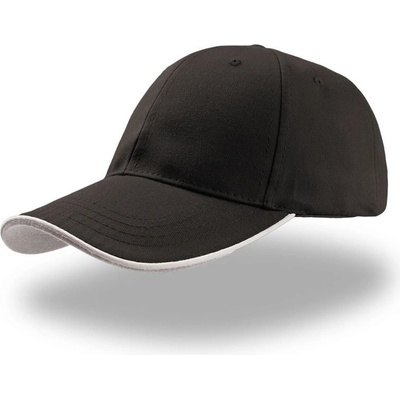 Atlantis Headwear Zoom Piping Sandwich baseballová 6 panelová COT-33000498099 Černá/bílá