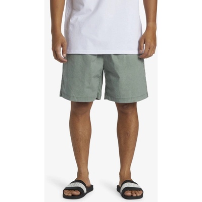 Quiksilver TAXER WKST GLW0 SEA SPRAY plátěné kraťasy pánské zelená