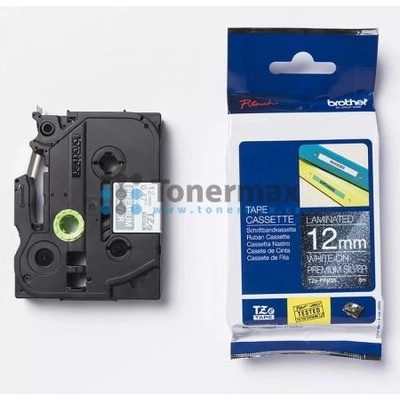 Brother TZe-PR935, 12mm, laminovaná exklusivní stříbrná páska / bílý tisk originální