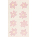 FD Детски килим в цвят слонова кост и розово 80x150 cm Dazzy Rose - FD (5901760436281)