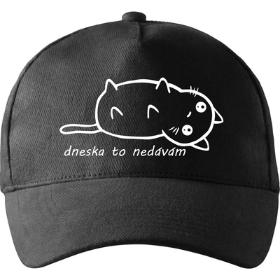 Dnes to nedávam so zahnutým šiltom a látkovou sponou Čierna