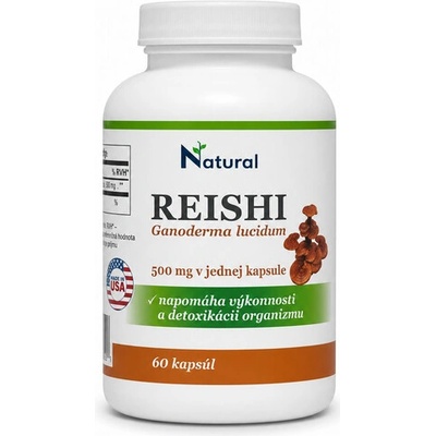 Natural Reishi Ganoderma Lucidum 500 mg 60 kapsúl