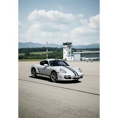 Porsche Cayman S na letišti
