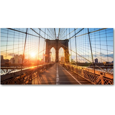 Moderný sklenený obraz z fotografie Brooklynský most 100x50 cm