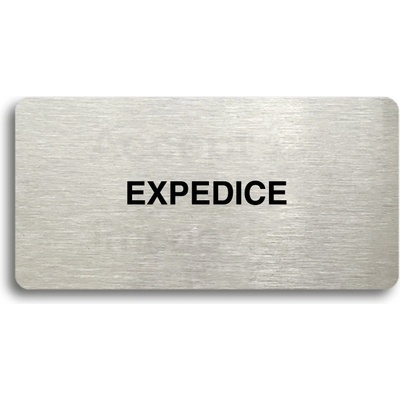 ACCEPT Piktogram EXPEDICE - stříbrná tabulka - černý tisk bez rámečku