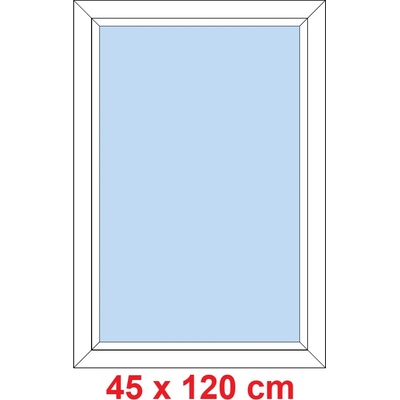 Soft Plastové okno 45x120 cm, FIX neotevíravé, Antracit struktura/bílá