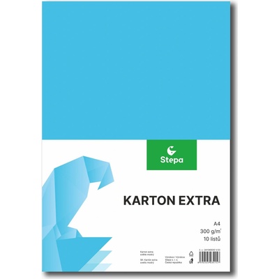 STEPA Barevný karton EXTRA 300g A4/10listů - světle modrý Množství: bal