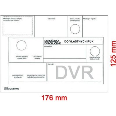 Obálky B6 DVR / 50 ks