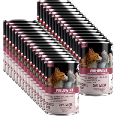 PetRepublic kúsky v omáčke s hovädzím mäsom 30 x 400 g