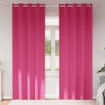 Pure Line Home Плътни завеси в цвят фуксия с метални халки, 2 бр. , 140 x 245 см