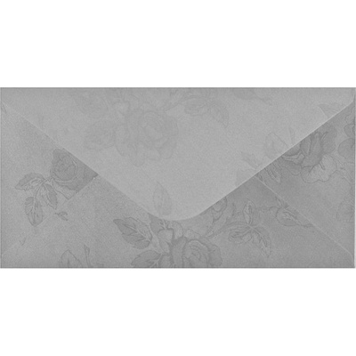 Obálka DL 112x219 mm metal.s ražbou, Stříbrná