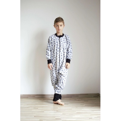 Detský overal Motoráče na šedom nebi