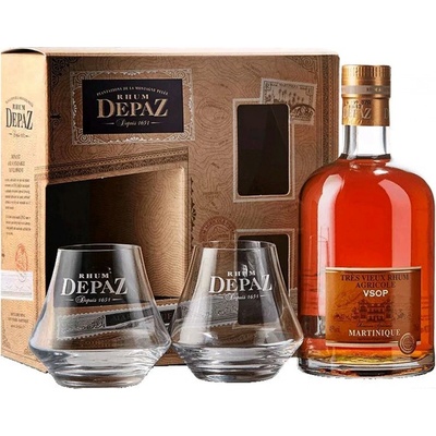 Depaz VSOP Réserve Spéciale 45% 0,7 l (dárkové balení 2 sklenice)