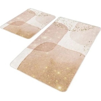 Mila Home Бежови кадифени килими за баня в комплект от 2 бр. 60x100 cm - Mila Home (HKG-TY-PASPAS-024)