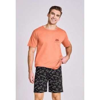 Taro Tom 3186 pánské pyžamo krátké oranžové
