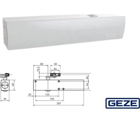 Geze TS 4000 bílá