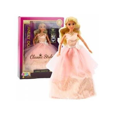LEAN Toys Anlily Doll Ball Gown Powder Pink Movable Limbs Blonde Hair
