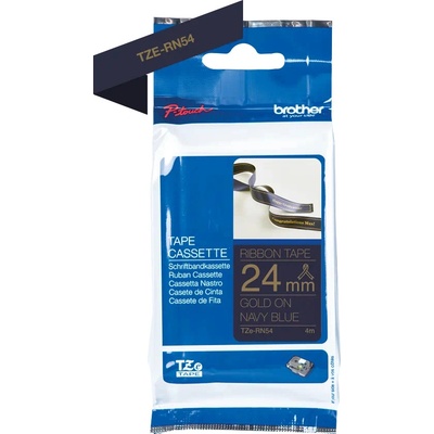 Brother TZE-RN54 zlatý tisk/tmavě modrý podklad 24 mm x 4 m originální páska