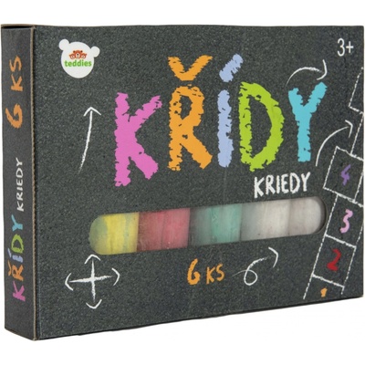 Teddies Křídy barevné chodníkové 6ks