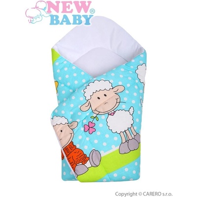 New Baby zavinovačka tyrkysová s ovečkou