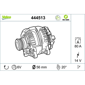 VALEO Alternátor 444513