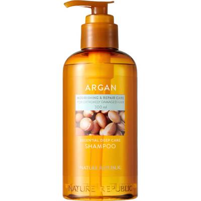 NATURE REPUBLIC Argan Essential Deep Care Shampoo hloubkově regenerační šampon pro poškozené vlasy 300 ml