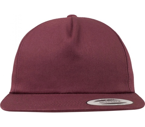 Urban Classics Unstructured 5-Panel Snapback maroon
