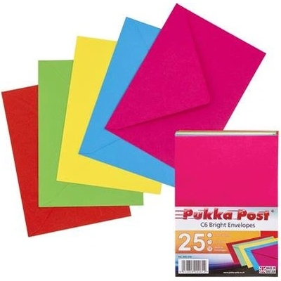 Obálka, C6, silikónová, PUKKA PAD Bright, mix farieb