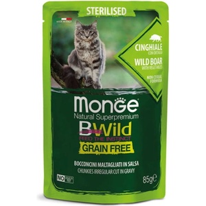  Котешки пауч Bwild Strerilised Wild Boar - 0.085кг