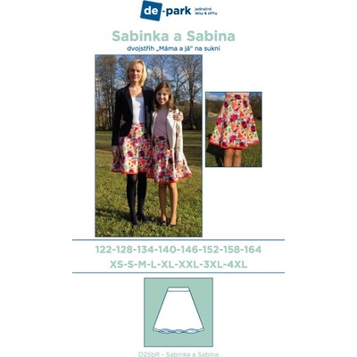 de-park Papírový střih - Sabinka a Sabina vel.122-164 a XS-4XL – Zboží Dáma