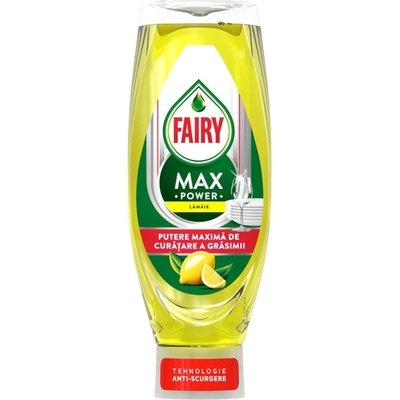 Fairy измиващ препарат за съдове, Max Power, Лимон, 730мл