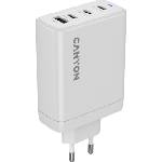 CANYON charger OnCharge 120 GAN Total 120W MAX 3 USB-C +1 USB-A White EU plug (CNS-CUW120ACC) - cybertrade