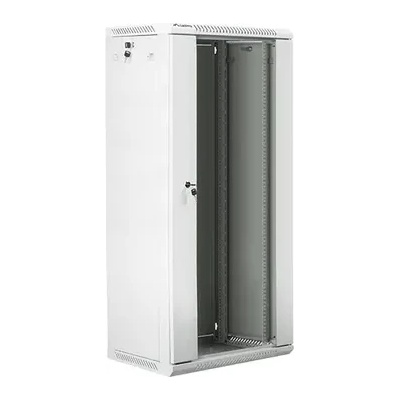 Lanberg Комуникационен шкаф, Lanberg rack cabinet 19" wall-mount 27U / 600x450 for self-assembly (flat pack), grey (WF01-6427-10S)