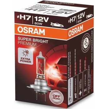 Image 1 of OSRAM SUPER BRIGHT PREMIUM H7 80W 12V (62261SBP)