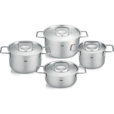 Fissler Sada hrnců PURE stříbrná nerezová ocel 4 ks