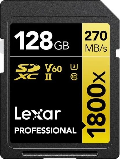 Lexar Professional 1800x SDXC 128GB CL10/UHS-II/U3/V60 (LSD1800128G-BNNNG)