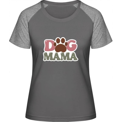 MyMate Predĺžené Tričko MY120 Nápis Dog Mama Grey Solid / Heather Grey