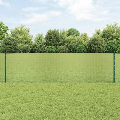 vidaXL Svařovaná drátěná plotovina s tyčkami 50 x 0,6 m Zelená