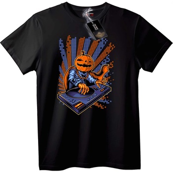 NOONEBRAND Тениска Тиква DJ Хелоуин - XL, Black