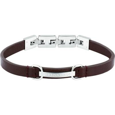 Trussardi Pánsky náramok z hnedej kože T-Leather TJAXZ07