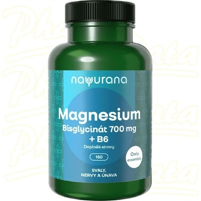Nayurana Magnesium Bisglycinát 700 mg+B6 150 kapslí