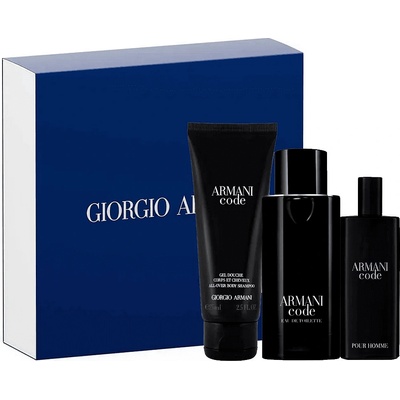Giorgio Armani - Code Pour Homme Giftset EDT 75ml + EDT 15ml +SG 75ml за Мъже