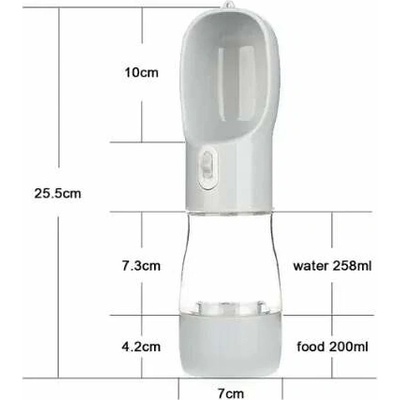 Palkar cestovní lahev na vodu a pamlsky bílá 450 ml – Zbozi.Blesk.cz